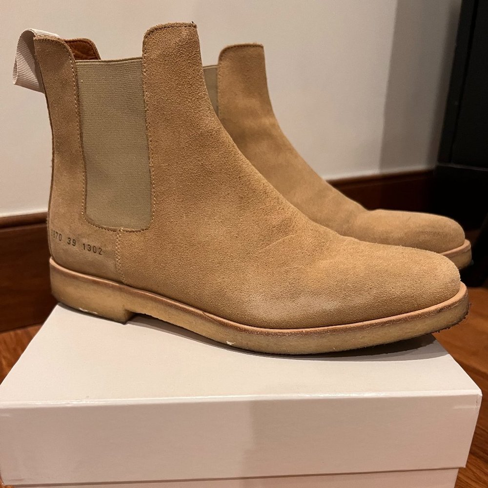 Common Projects Women's Suede Chelsea Boots - with box - sz 39/9